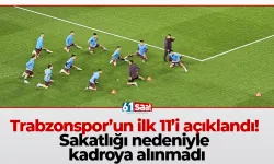 Trabzonspor’un ilk 11’i açıklandı! Sakatlığı nedeniyle kadroya alınmadı