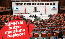 TBMM'de bütçe maratonu başlıyor!