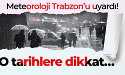 Meteoroloji Trabzon’u uyardı! O tarihlere dikkat…