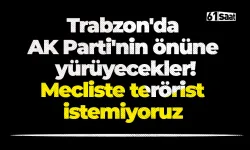 Trabzon'da AK Parti'nin önüne yürüyecekler! Mecliste terörist istemiyoruz