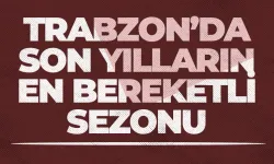 Trabzon'da son yılların en bereketli sezonu