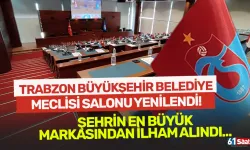 Trabzon Büyükşehir Belediye Meclisi salonu yenilendi… Şehrin en büyük markasından ilham alındı!