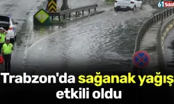 Trabzon'da sağanak yağış etkili oldu