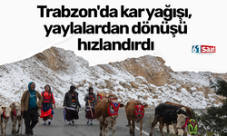 Trabzon'da kar yağışı, yaylalardan dönüşü hızlandırdı