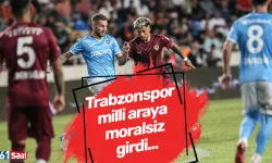 Trabzonspor milli araya moralsiz girdi...