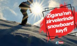 Zigana'nın zirvelerinde snowboard keyfi