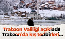 Trabzon Valiliği açıkladı! Trabzon’da kış tedbirleri…