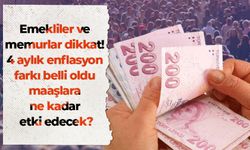 Emekliler ve memurlar dikkat! 4 aylık enflasyon farkı belli oldu maaşlara ne kadar etki edecek?