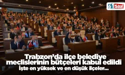 Trabzon’da ilçe belediye meclislerinin bütçeleri kabul edildi İşte en yüksek ve en düşük ilçeler…