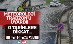 Meteoroloji Trabzon'u uyardı! O tarihlere dikkat...