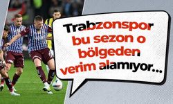 Trabzonspor bu sezon o bölgeden verim alamıyor…