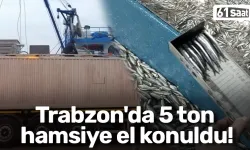 Trabzon'da 5 ton hamsiye el konuldu!