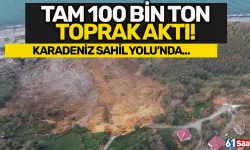 Heyelanın vurduğu Karadeniz Sahil Yolu'na 100 bin ton toprak aktı