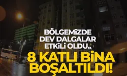 Rize'de dev dalgalar etkili oldu! 8 katlı bina boşaltıldı...