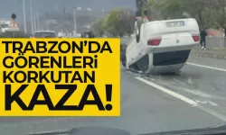 Trabzon'da feci kaza ucuz atlatıldı...