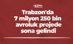 Trabzon'da 7 milyon 250 bin avroluk projede sona gelindi