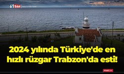 2024 yılında Türkiye'de en hızlı rüzgar Trabzon'da esti!