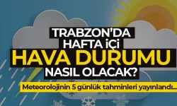 Trabzon'da hafta içi hava durumu nasıl olacak?