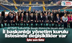 AK Parti Trabzon il başkanlığı yönetim kurulu listesinde değişiklikler var! İşte son liste