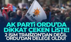 AK Parti Ordu'da dikkat çeken liste! Trabzonlu 2 isim delege oldu...