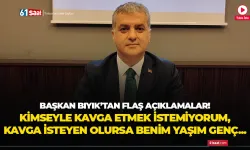 Başkan Bıyık'tan flaş açıklamalar! "Kimseyle kavga etmek istemiyorum. Kavga etmek isteyen olursa benim yaşım genç…"