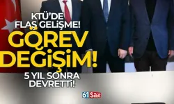 KTÜ Fen Fakültesi'nde Dekanlık Devir Teslim Töreni Gerçekleştirildi