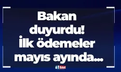 Bakan duyurdu! İlk ödemeler mayıs ayında...