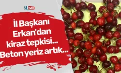 İl Başkanı Erkan'dan kiraz tepkisi... Beton yeriz artık...