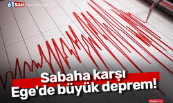 Sabaha karşı Ege'de büyük deprem!