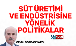 SÜT ÜRETİMİ VE ENDÜSTRİSİNE YÖNELİK POLİTİKALAR