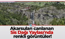 Akarsuları canlanan Sis Dağı Yaylası'nda renkli görüntüler!