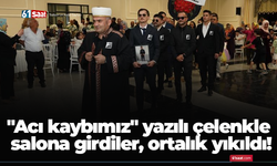 "Acı kaybımız" yazılı çelenkle salona girdiler, ortalık yıkıldı!