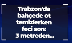 Trabzon'da bahçede ot temizlerken feci son: 3 metreden düştü