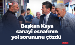 Başkan Kaya sanayi esnafının yol sorununu çözdü