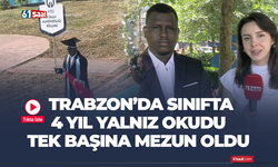 Trabzon’da sınıfta 4 yıl yalnız okudu! Tek başına mezun oldu