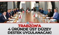 Trabzon’a 4 üründe üst düzey destek uygulanacak!