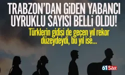 Trabzon'dan giden yabancı uyruklu sayısı belli oldu...