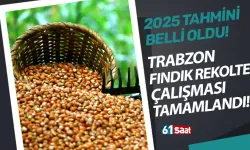 Trabzon fındık rekolte çalışması tamamlandı.. 2025 tahmini belirlendi...