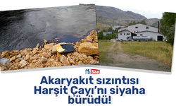 Akaryakıt sızıntısı Harşit Çayı’nı siyaha bürüdü!