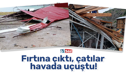 Fırtına çıktı, çatılar havada uçuştu!