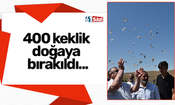 400 keklik doğaya bırakıldı...