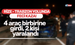 Rize-Trabzon yolunda feci kaza!