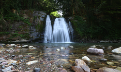 Trabzon'daki Canikdere Şelalesi turistlerin uğrak yeri oldu!