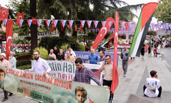 Trabzon'da Filistin'e destek yürüyüşü düzenlendi