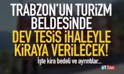 Trabzon'un turizm beldesinde 4 katlı, bungalovlu, havuzlu tesis kiraya verilecek!
