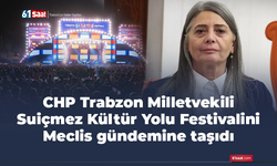 CHP Trabzon Milletvekili Suiçmez Kültür Yolu Festivalini Meclis gündemine taşıdı