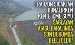 Trabzon'a içme suyu sağlayan Atasu barajında son durum belli oldu...