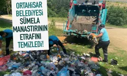 Ortahisar Belediyesi Sümela Manastırı'nın etrafını temizledi...