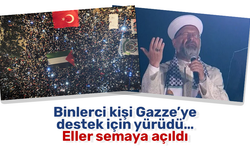 Binlerci kişi Gazze’ye destek için yürüdü… Eller semaya açıldı