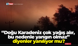 “Doğu Karadeniz çok yağış alır, bu nedenle yangın olmaz” diyenler yanılıyor mu?